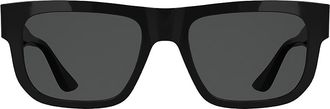 Calvin Klein Mens Modified Rectangle Sunglasses - Black