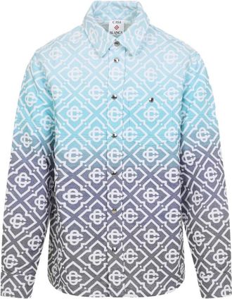 Casablanca Monogram Gradient Jacket - Heren - Casual Overhemden - Veelkleurig - M - Katoen - Overhemden