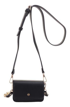 Mali + Lili Tanya Vegan Leather Crossbody Bag in Black at Nordstrom