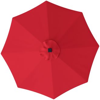 OUTSUNNY UPF 50+ Replacement Parasol Canopy Parasol Cover Replacement - Red | TJ Hughes