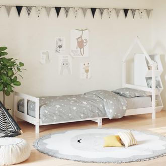 vidaXL Estructura De Cama Para Ni&ntilde;os Madera De Pino Blanco 80x200 Cm Vidaxl