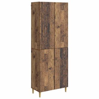 vidaXL Juego De Armarios 2 Uds. Madera Envejecida Madera De Ingenier&iacute;a Vidaxl