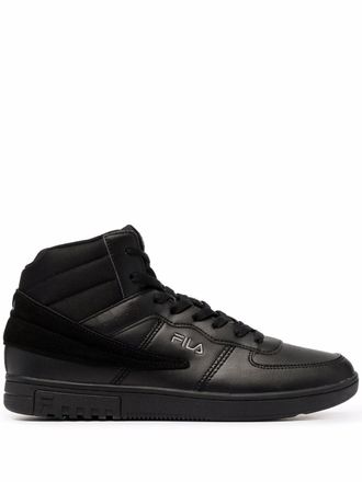 Fila ankle lace-up boots - men - Rubber/Fabric/Fabric/Calf Leather - 10 - Black