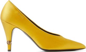 Versace Gianni Satin Pumps - Dames - Pumps - Geel - 36 EU - Satijn - Schoenen