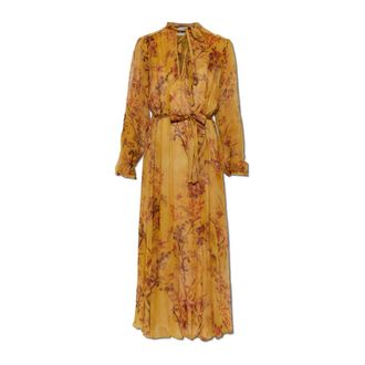Forte_Forte Dames, Jurken, Geel, Maat: M Viscose