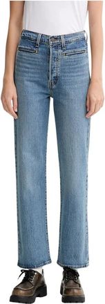 Levi's Straight Jeans - Dames - Regular Fit Jeans - Blauw - W26 L32 - Denim - Jeans