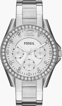 Fossil Womens Riley 38mm Multifunction, Stainless Steel Watch
