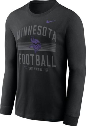 Nike Minnesota Vikings Essential Nike Mens Dri-FIT NFL Long-Sleeve T-Shirt in Black | NKAC00A9M-CWK