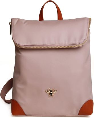 Alice Wheeler Ladies Lightweight Backpack with Gold bee embelishment (Pink)