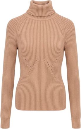 Isaia Womens Camel Cardigan