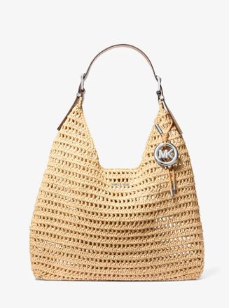 Michael Kors Nolita Large Crocheted Hobo Shoulder Bag