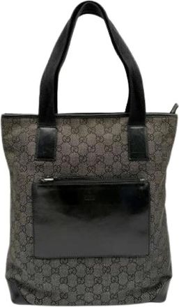 Gucci Pre-owned Vintage GG Canvas Tote - Dames - Vintage Shopper - Zwart - ONE Size - Vintage