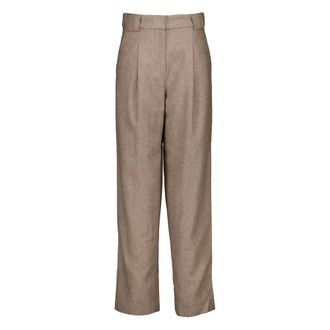 Co'Couture Dames, Broeken, Bruin, Maat: XS Wol