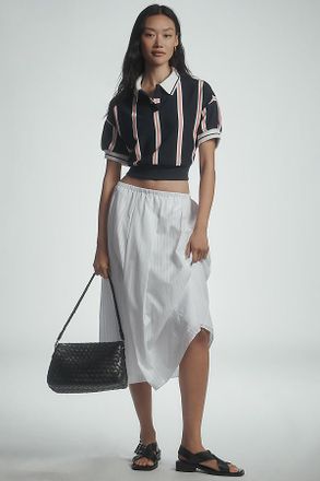 Theory Pleated A-Line Midi Skirt
