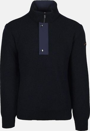Paul & Shark Paul & Shark Mens Moon Badge 1/4 Zip Sweater Navy - Size: XXL