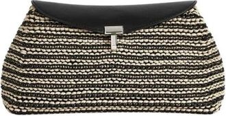Toteme T-Lock Clutch - Dames - Schoudertassen - Zwart - ONE Size - Leer - Tassen