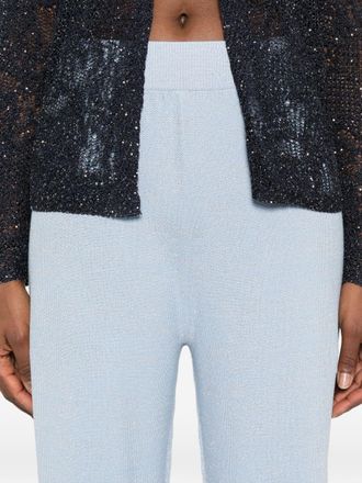 Fabiana Filippi Knitted Wide-Leg Trousers - Light blue