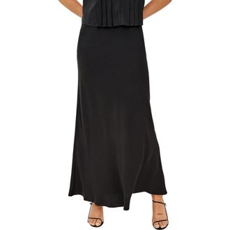 Rails Romina Maxi Skirt in Black Linen at Nordstrom, Size Xx-Large