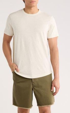 Buck Mason Pima Cotton Curved Hem Crew T-Shirt in Heather Oat at Nordstrom Rack, Size Xx-Large