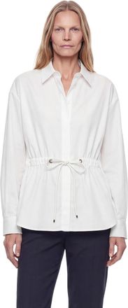 Max Mara Cotton Poplin Drawstring Shirt