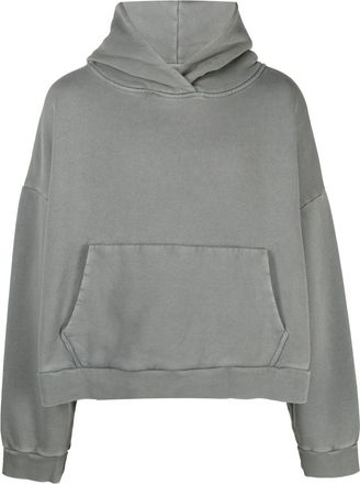 Entire studios washed drop-shoulder hoodie - unisex - Organic Cotton - M - Grey