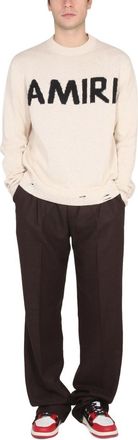 Amiri Mens Flannel Pants - Dark Brown Wool - Size EU 48 (Mens)