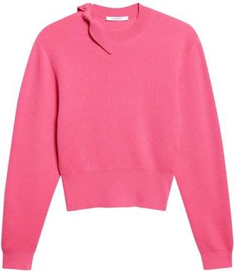 Givenchy Bow Detail Crewneck Sweater in Fuchsia at Nordstrom, Size Medium