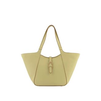 Pourchet Tassen, Dames, Groen, ONE Size, Leer, Lenvol&eacute;e Tote Bag