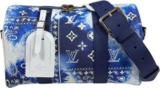 Louis Vuitton Blue White Monogram Shoulder Bag (Pre-Owned)