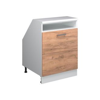 Vicco Armario De Cocina Para Techo Inclinado R-line, Roble Dorado, 60 Cm Con 2 Cajones, Carcasa 60 Cm De Profundidad, Vicco