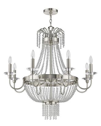 Livex Lighting Livex Valentina 8-Light Brushed Nickel Chandelier