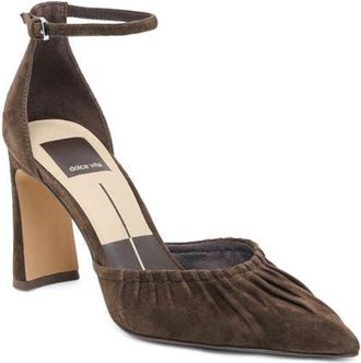 Dolce Vita Kylo Ankle Strap Pump in Espresso Suede at Nordstrom, Size 9.5