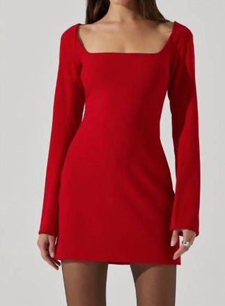 Astr Label Calanthe Dress In Red