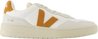 Veja Sneakers, male, White, 8 UK, White Nylon Trainers - Round Toe