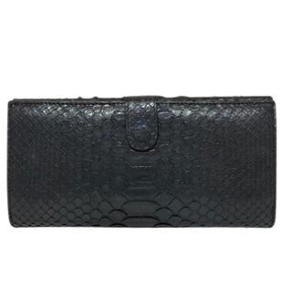 Bottega Veneta Pre-owned Wallets, male, Black, Size: ONE SIZE Pre-owned Python Long Wallet