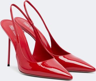 PARIS TEXAS Lidia patent leather slingback pumps