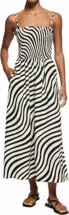 Nation Ltd Sibelle Smocked Dress In Swirl Print