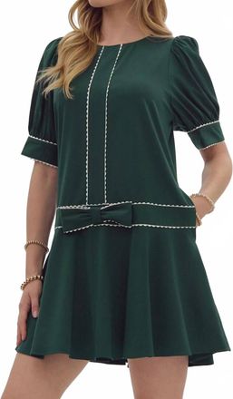 Entro Ivy Mini Dress In Green