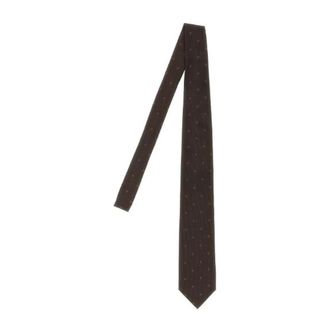 Tom Ford Corbata de Seda de Puntos - Accessories - Hombre - Marr&oacute;n - ONE SIZE