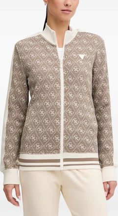 Guess Co Maglione con monogramma e zip - Marrone