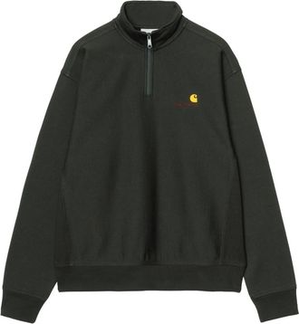 Carhartt Work in Progress Half Zip American Script Sweat - Heren - Vesten met rits - Zwart - L - Katoen - Hoodies & sweatvesten