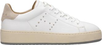 Hogan Studded Leather Sneakers - Dames - Sneakers - Wit - 40 EU - Katoen - Schoenen