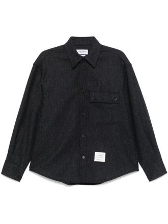 Thom Browne Dark Blue Solid Shirts
