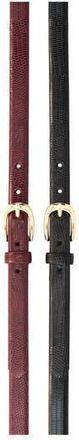 Linea Pelle Pack of 2 Elongated Croc Embossed Belts in Black/Wine at Nordstrom Rack, Size X-Large
