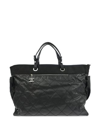 Chanel 2006-2008 quilted leather tote handbag - Black