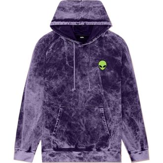 Dalix Alien Midweight Mineral Washed Hoodie in Purple at Nordstrom, Size Xx-Large