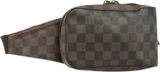 Louis Vuitton Pre-owned Damier Ebene Schoudertas - Dames - Vintage Heuptassen - Bruin - ONE Size - Vintage