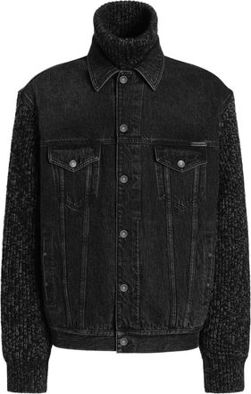 Dolce & Gabbana Giacca denim con design a inserti - Nero