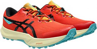 Asics Mens Fuji Lite 6 Shoes In Red Clay/black