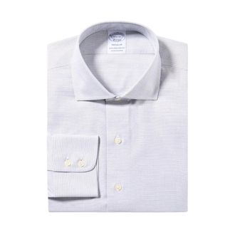 Brooks Brothers Regular Fit Non-Iron Cotton Shirt with English Spread Collar - male - Brooks Brothers - Formal Shirts - Blue - 4XL - Shirts